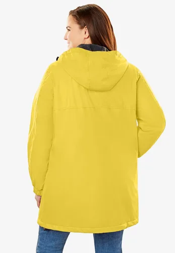 Vista 3 de Woman Within Chubasquero con capucha y talla grande para mujer