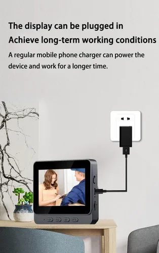 Vista 3 de TKMARS IP67 Timbre de Video Inalámbrico para Exteriores Impermeable, Intercomunicador con Cámara de Ángulo Ultra Amplio de 170° 1080P