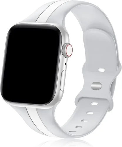 Vista 16 de Seizehe - Banda deportiva de diseño compatible con Apple Watch de 38/40/41/42/44/45/46/49 mm, unisex, correa de silicona suave para Apple Watch