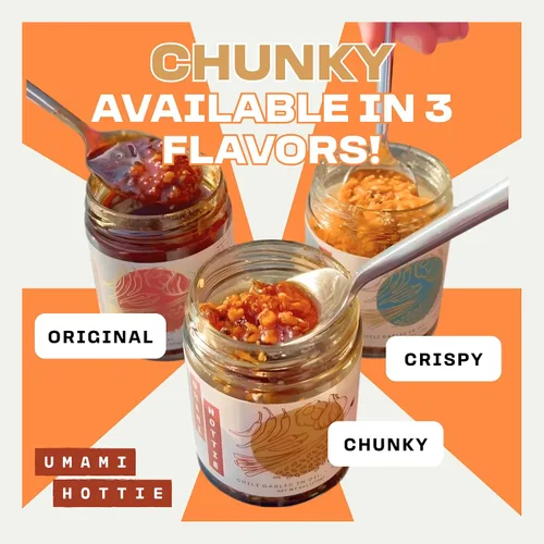 Vista 6 de Umami Hottie Ajo grueso: un chili crujiente con ajo y miso, bomba de sabor para arroz, pollo frito, carnes a la parrilla, verduras y mucho más.