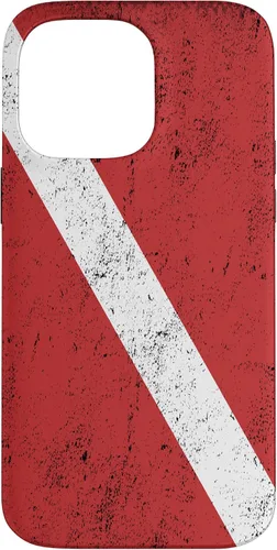 Vista 21 de Bandera de buceo para iPhone 16 para buceadores con funda de efecto envejecido