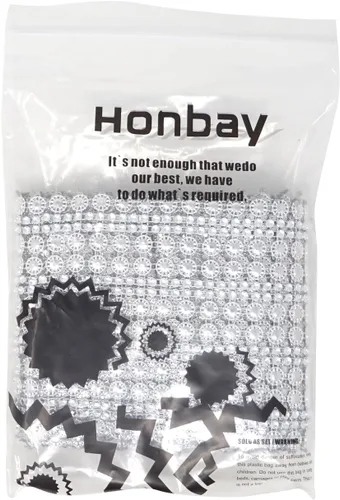 Vista 9 de Honbay Rollo de cinta de malla de diamantes de imitación con forma de flor brillante de 4.5 pulgadas x 2 yardas para bodas, cumpleaños, baby shower