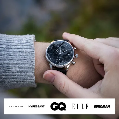 Vista 2 de 1844 Cronógrafo Reloj para hombre, acero inoxidable, analógico, resistente al agua