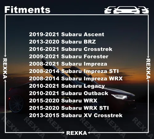 Vista 3 de Rexka Tapa de ventilación de panel de capó para Subaru 91486-KJ010 Forester, Impreza, Legacy, Outback y WRX 2008 - On