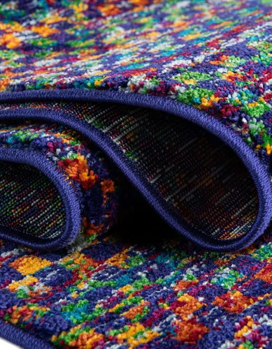 Vista 5 de Unique Loom Calypso Collection - Alfombra rectangular de 2 x 3 pies, color azul y multicolor