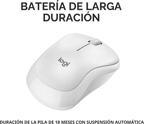 Vista 4 de Logitech Ratón inalámbrico Bluetooth silencioso compacto M240 - Blanco Blanco hueso