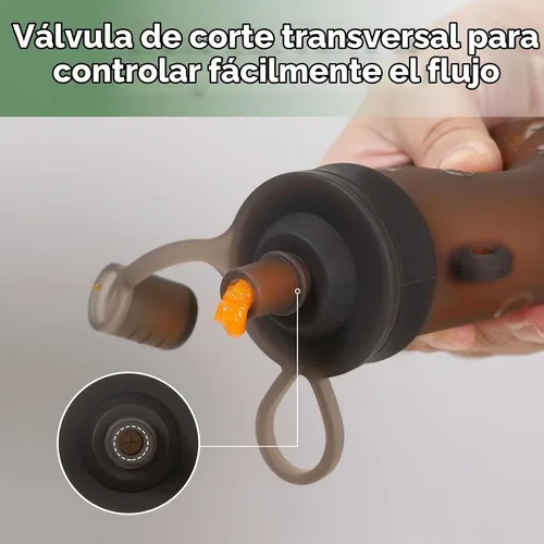 Vista 7 de haakaa Hippo - Bolsa Goody de silicona de apertura ancha – Bolsas reutilizables de 9 oz/260 ml para niños pequeños, bolsas reutilizables para Gris