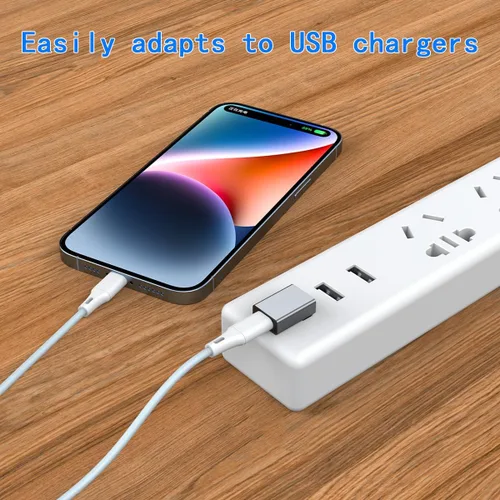 Vista 4 de Adaptador de ángulo USB 3.1 a USB C de 90 ° USB A macho a USB C hembra en forma de L, para transferencia de datos OTG carga 3A, para PC, portátil