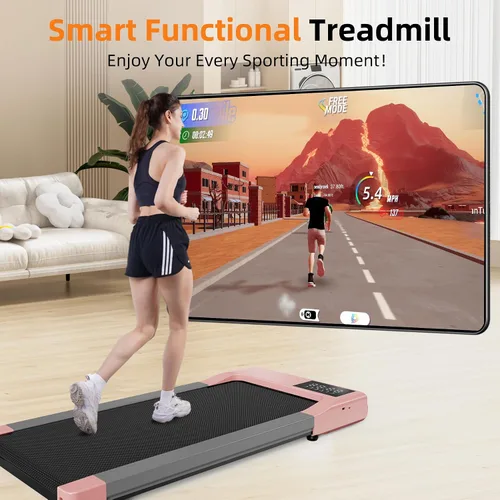 Vista 2 de Superun Treadmills Walking Pad with 9% Auto Incline for Home Office, 3 in 1 Under Desk Walking Pad with Wide LED Display, Walking Pad with Smart APP