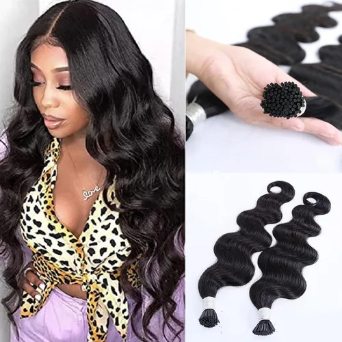 Vista 21 de Extensiones de cabello Microlink con reflejos, cabello humano lacio de 14 pulgadas, rubio caramelo resaltado, 50G/50S