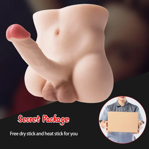 Vista 6 de Muñeca sexual de torso con consolador realista flexible de 8.7 pulgadas para masturbación de mujeres, muñecas sexuales para hombres, sexo