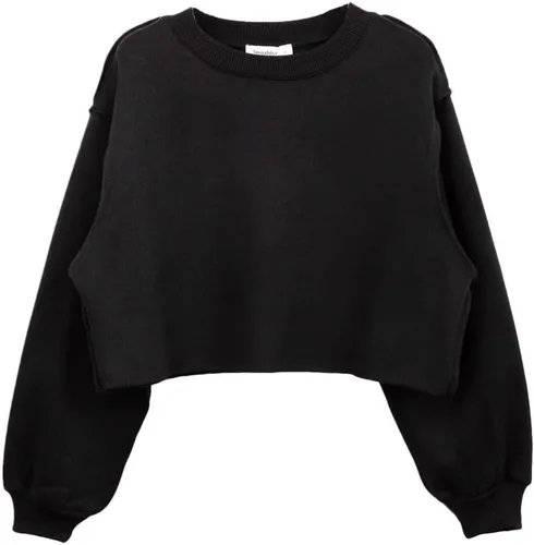 Vista 17 de Amazhiyu Sudadera Corta para Mujer de Manga Larga con Forro Polar Albaricoque