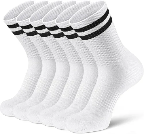 Vista 15 de Airacker Calcetines atléticos para correr y correr para hombre y mujer Negro
