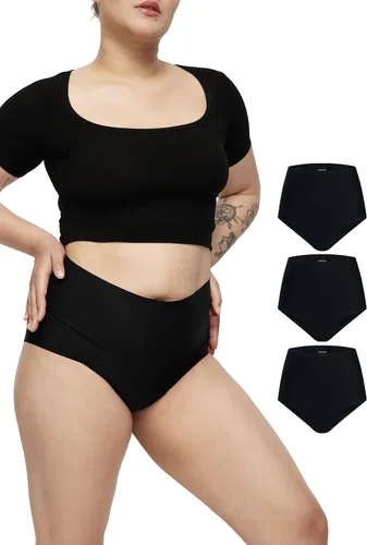 Vista 8 de LEAKPROOF2.0 - Ropa interior sin costuras de cintura alta para mujer, flujo pesado, capacidad para 10 tampones Holds 10 Tampons, 4-Side Leak