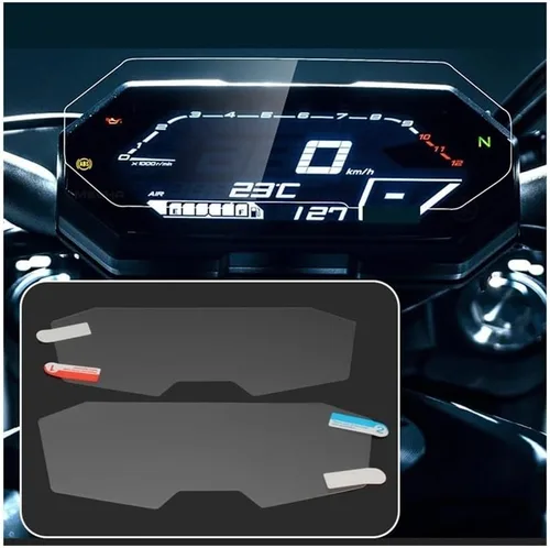 Vista 2 de Película antiarañazos para YAM & AHA MT 07 FZ 07 2014-2021 Instrumento de racimo de motocicleta Velocímetro Protección contra arañazos Película