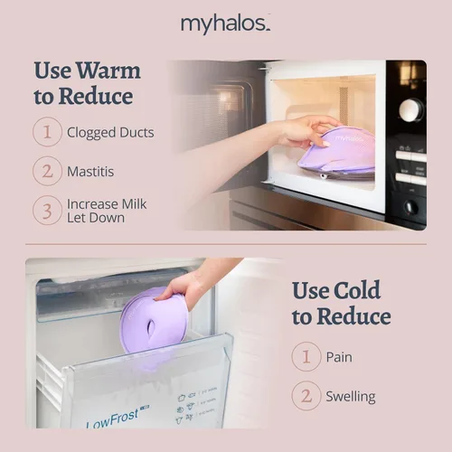 Vista 5 de MyHalos Paquete de terapia de senos, paquetes de enfermería fría y caliente