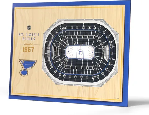 Vista 14 de YouTheFan NHL - Arte de pared 3D StadiumViews de 5 capas 17 x 13