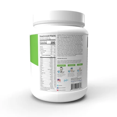 Vista 3 de Nutrition 53 Lean 1 - Batido de proteínas para quemar grasa, sabor a vainilla, 15 porciones