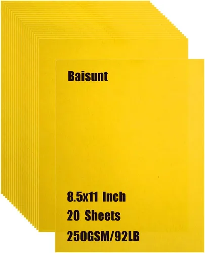Vista 11 de Baisunt 20 hojas de cartulina negra de 250 g/m²/92 lb, papel grueso en blanco para proyectos de arte DIY, álbum de recortes, elaboración de tarjetas