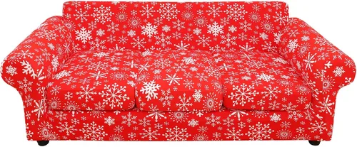 Vista 10 de hyha Funda para sofá, fundas para sofá biplaza, diseño floral, elásticas, estampadas, 3 piezas, fundas para sofá de 2 cojines separados, protector