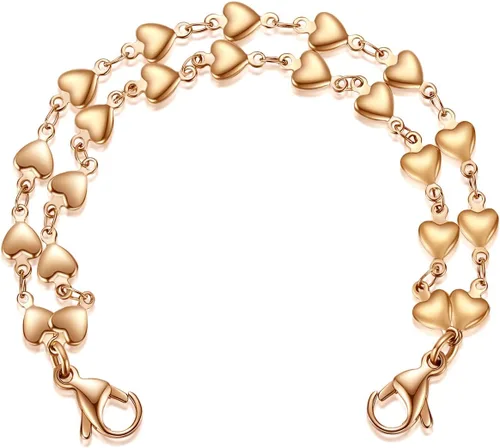 Vista 9 de LinnaLove Pulsera de alerta médica intercambiable de acero inoxidable con eslabones de corazón