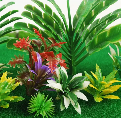 Vista 5 de NWFashion 130 piezas de árboles modelo plantas en miniatura jardín de hadas árboles artificiales ferrocarril paisaje (árbol)