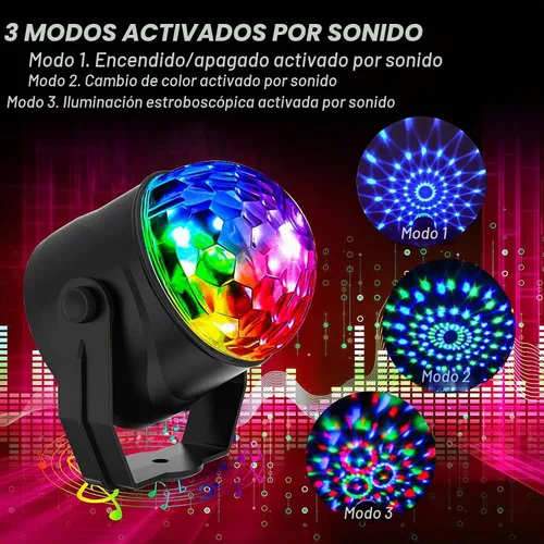 Vista 3 de Apoesar - Luces estroboscópicas para fiesta de discoteca, luz estroboscópica, luz USB enchufable para auto, hogar, habitación, baile, fiestas