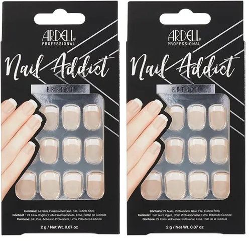 Vista 9 de Ardell Nail Addict - Juego de uñas artificiales, francés clásico