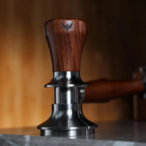 Vista 2 de Herramienta de Tamper de 51 mm de Palisandro con Resorte para Espresso, Tamper de Café Calibrado de 30 LB, Compatible con Delonghi, Casabrews, Smeg