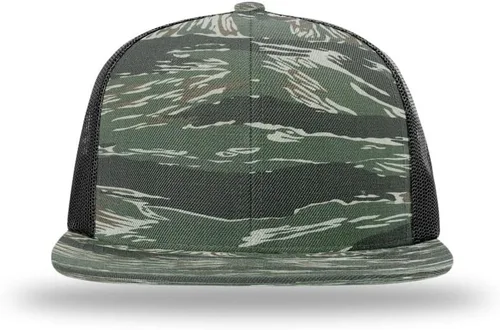 Vista 2 de Richardson 511 Wool Blend Flatbill Trucker Caps Sombreros de camionero en blanco OSFM
