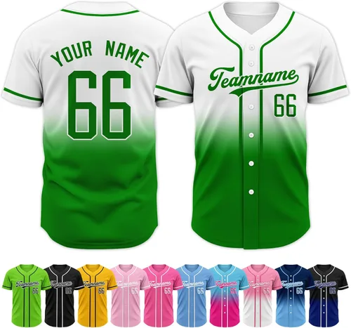 Vista 13 de Custom Baseball Jersey Stitched Personalized Name Number Baseball Shirts Sports Uniform for Men Women Boy