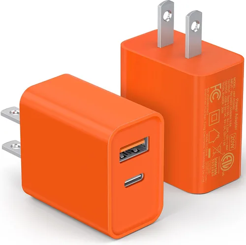 Vista 17 de [Paquete de 2] Adaptador de doble puerto de carga rápida USB C de 20 W Blanco