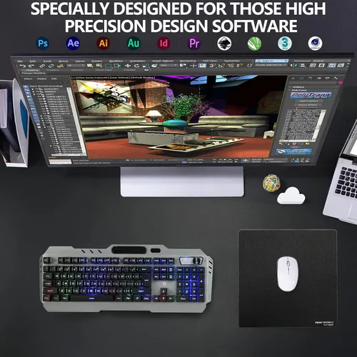 Vista 3 de X-Raypad Aqua Control 2 - Alfombrilla de mouse para juegos de ultra alta precisión con velocidad perfecta y capacidad de control, deslizamiento X e