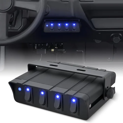 Vista 10 de Nilight Caja de Interruptores Basculantes de 4 Posiciones Panel de Conmutación SPST 12V 24V 20A 40Amp Máx para Automóviles Coches Vehículos Barcos