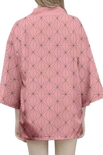 Vista 2 de Baycon Adult Kamado Nezuko Robes Cosplay Cardigan Top Jacket