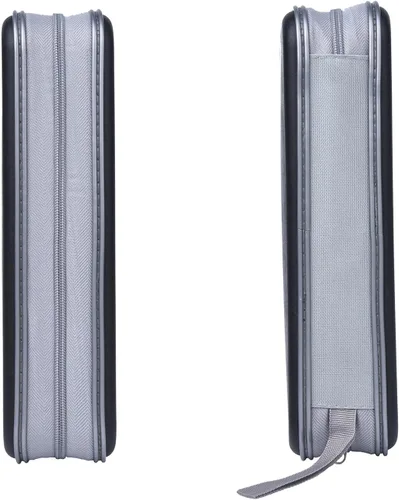 Vista 2 de UENTIP Funda para CD, capacidad para 96 CD, de plástico duro, cartera protectora para CD/DVD, para coche, hogar, viajes (96, negro) CD DVD