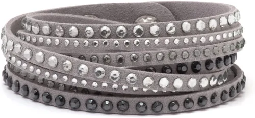 Vista 10 de Pulseras de cuero con cristales austriacos creadas por Barzel (muchas opciones disponibles)