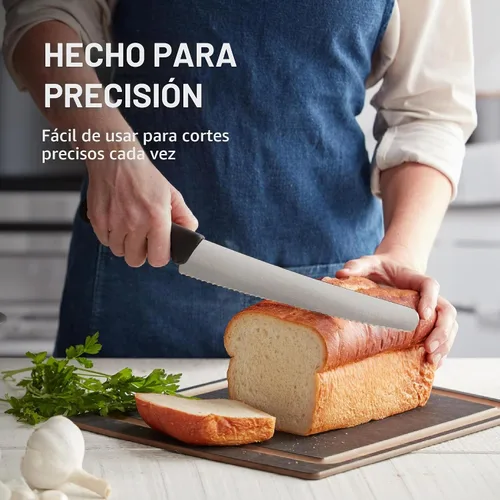 Vista 5 de Victorinox Swiss Classic - Cuchillo de pan curvo de 10.25 pulgadas con borde dentado y mango negro