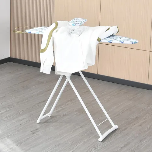 Vista 2 de Tabla de planchar plegable de 42 pulgadas, tabla de planchar de mesa de altura ajustable con cubierta resistente al calor y pies antideslizantes