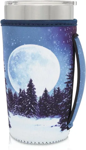 Vista 25 de Fundas Aislantes de Neopreno Portavasos con Asa para Vasos Tumbler de 20oz, Funda Reutilizable para Café Helado Para Tazas de Café de 30oz - 32oz