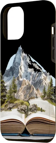 Vista 2 de Funda de lectura para iPhone 12 Pro Max Book Mountain Nature Bookworm Reader Hiker