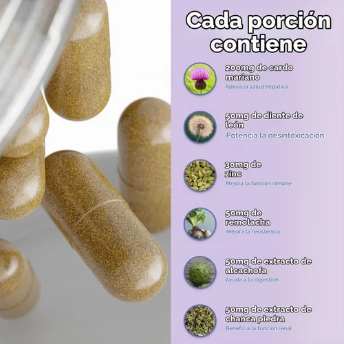 Vista 3 de Avenir Nutrition Liver Shield & Cleanse Suplemento de desintoxicación y reparación de limpieza hepática a base de hierbas Suplementos