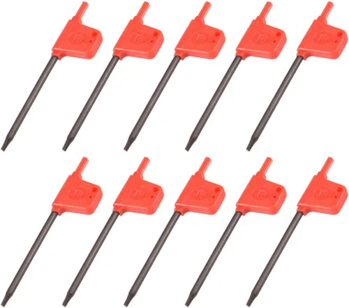 Vista 7 de uxcell Destornillador Torx, llave inglesa T6 S2 con mango de bandera de estrella, 10