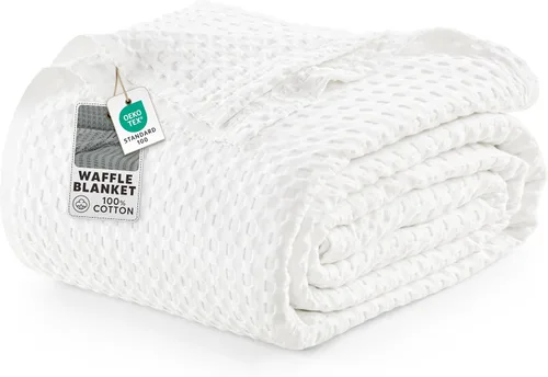 Vista 13 de Utopia Bedding Manta de gofre 100% algodón, tamaño individual, color negro, 90 x 72 pulgadas