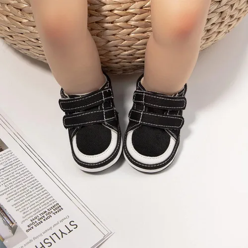 Vista 3 de Unsex - Tenis de lona para bebés y niñas, para recién nacidos, antideslizantes, suela suave, para cuna, estilo casual