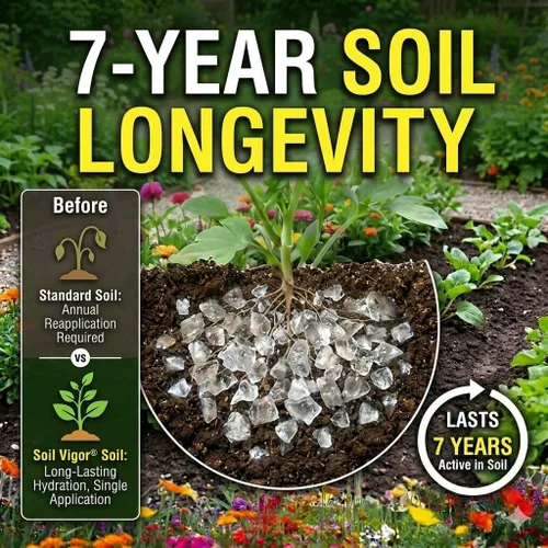 Vista 12 de Cristales de almacenamiento de agua (1 libra) – Hidrogel de polímero súper absorbente para jardines, césped y plantas en maceta, reduce el riego