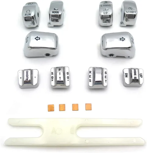 Vista 10 de MT420-001-BK Controles Manuales Negros Tapa de Botones de Carcasa de Interruptor Compatible con Harley Touring 1996-2013 FLHTCU/FLHTK/FLTR/FLTRU
