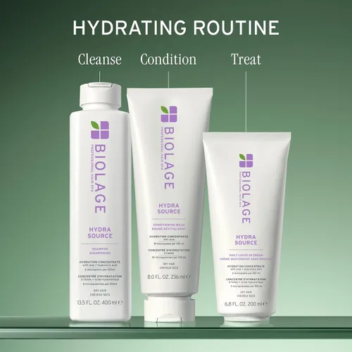 Vista 10 de Biolage Hydra Source Shampoo & Conditioning Balm Set - Deeply Hydrates & Moisturizes Dry Hair, Infused with Fermented Aloe & Micro-Filtered