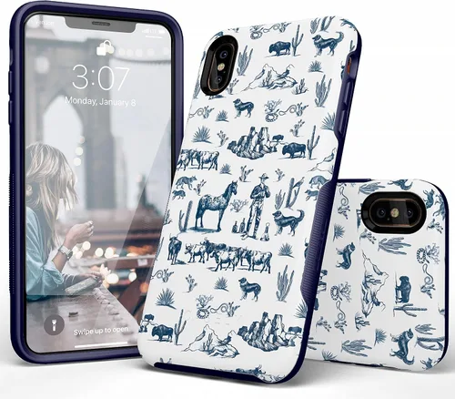 Vista 17 de Casely Funda para iPhone Xs Max Funda con estampado de festival (solo buenas vibraciones)
