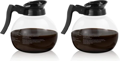 Vista 6 de SYBO Decantador para cafetera, 12 tazas de cristal para café, color negro